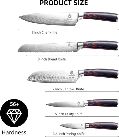 Nakiri Knife 7" Professional Meat Cleaver & Vegetable Knife | High Carbon Stainless Steel Blade, Ergonomic Handle, Razor Sharp, Vegetable Chopping