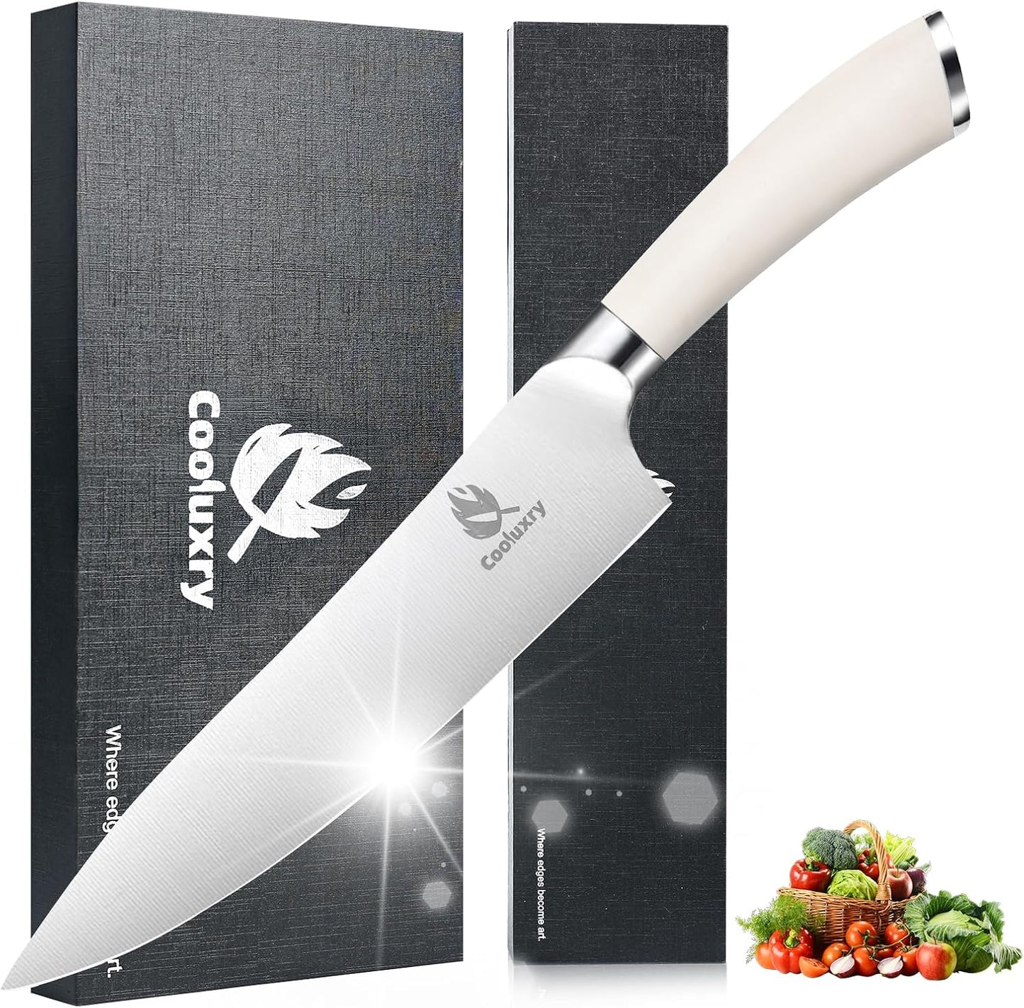 Nakiri Knife 7" Professional Meat Cleaver & Vegetable Knife | High Carbon Stainless Steel Blade, Ergonomic Handle, Razor Sharp, Vegetable Chopping