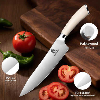 Nakiri Knife 7" Professional Meat Cleaver & Vegetable Knife | High Carbon Stainless Steel Blade, Ergonomic Handle, Razor Sharp, Vegetable Chopping