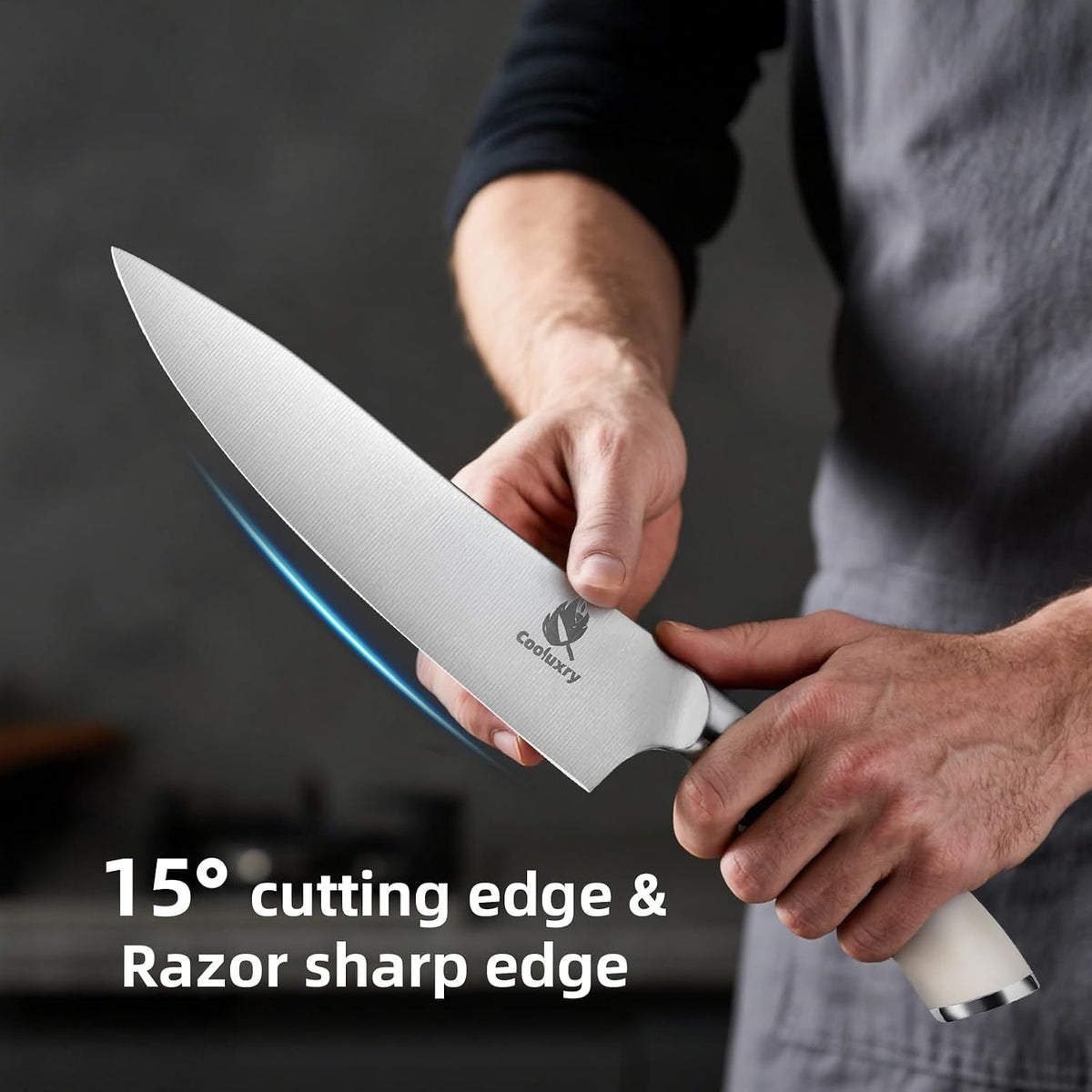 Nakiri Knife 7" Professional Meat Cleaver & Vegetable Knife | High Carbon Stainless Steel Blade, Ergonomic Handle, Razor Sharp, Vegetable Chopping