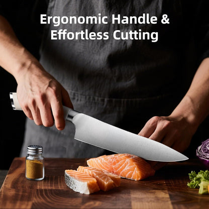 Nakiri Knife 7" Professional Meat Cleaver & Vegetable Knife | High Carbon Stainless Steel Blade, Ergonomic Handle, Razor Sharp, Vegetable Chopping
