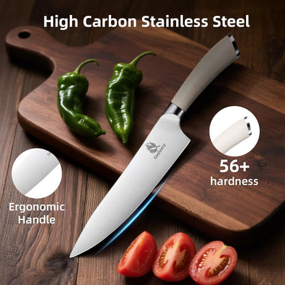 Nakiri Knife 7" Professional Meat Cleaver & Vegetable Knife | High Carbon Stainless Steel Blade, Ergonomic Handle, Razor Sharp, Vegetable Chopping