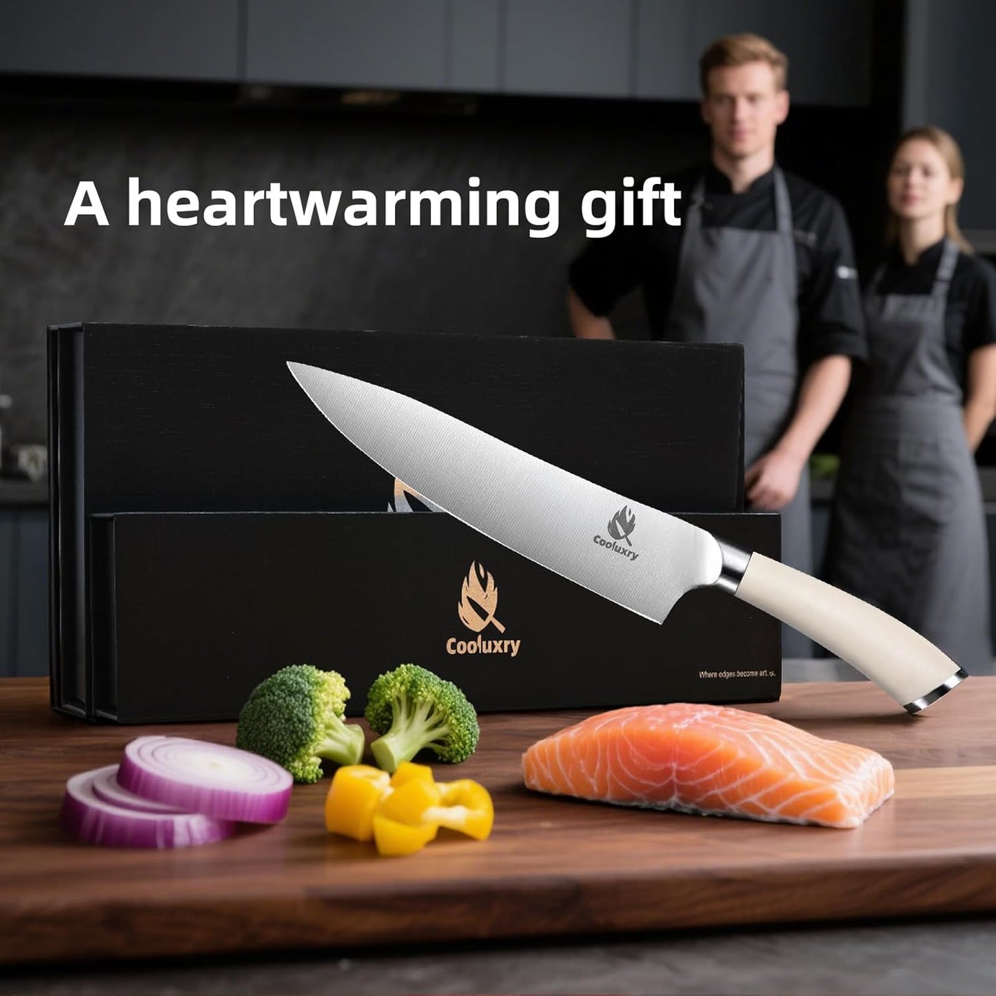 Nakiri Knife 7" Professional Meat Cleaver & Vegetable Knife | High Carbon Stainless Steel Blade, Ergonomic Handle, Razor Sharp, Vegetable Chopping