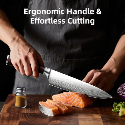Nakiri Knife 7" Professional Meat Cleaver & Vegetable Knife | High Carbon Stainless Steel Blade, Ergonomic Handle, Razor Sharp, Vegetable Chopping