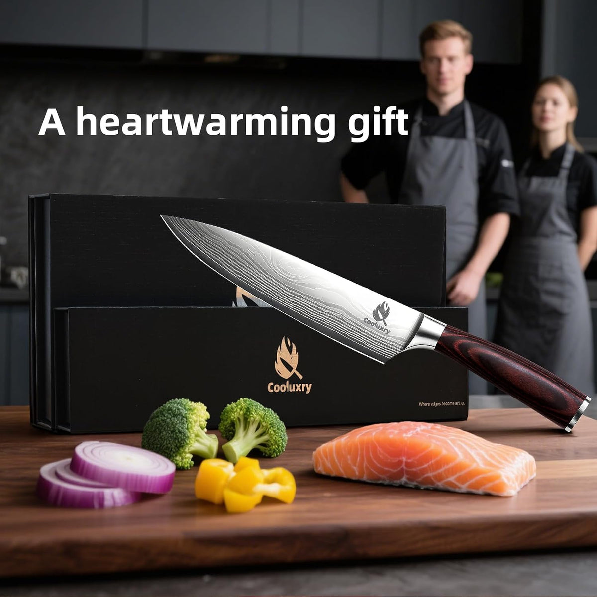Nakiri Knife 7" Professional Meat Cleaver & Vegetable Knife | High Carbon Stainless Steel Blade, Ergonomic Handle, Razor Sharp, Vegetable Chopping