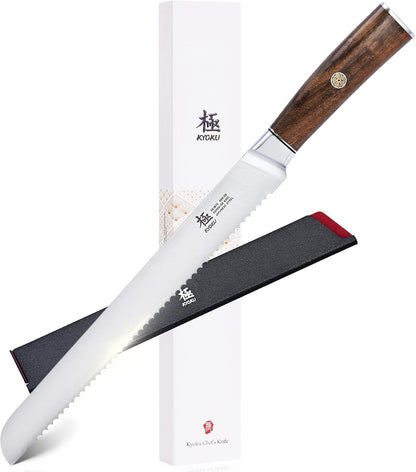 4.5in Serrated Utility Knife, Daimyo Series, Rosewood Handle