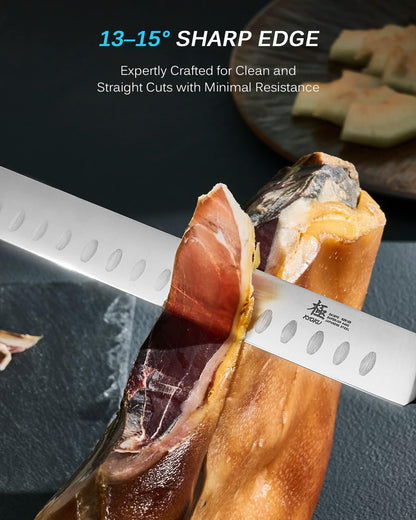 4.5in Serrated Utility Knife, Daimyo Series, Rosewood Handle