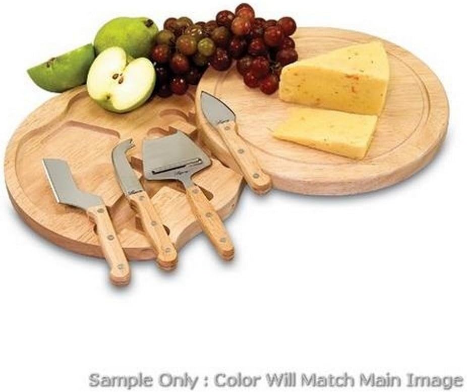 PICNIC TIME NCAA Circo Cheese Board and Knife Set - Charcuterie Board Set - Wood Cutting Board - Colors A