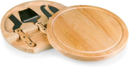 PICNIC TIME NCAA Circo Cheese Board and Knife Set - Charcuterie Board Set - Wood Cutting Board - Colors A