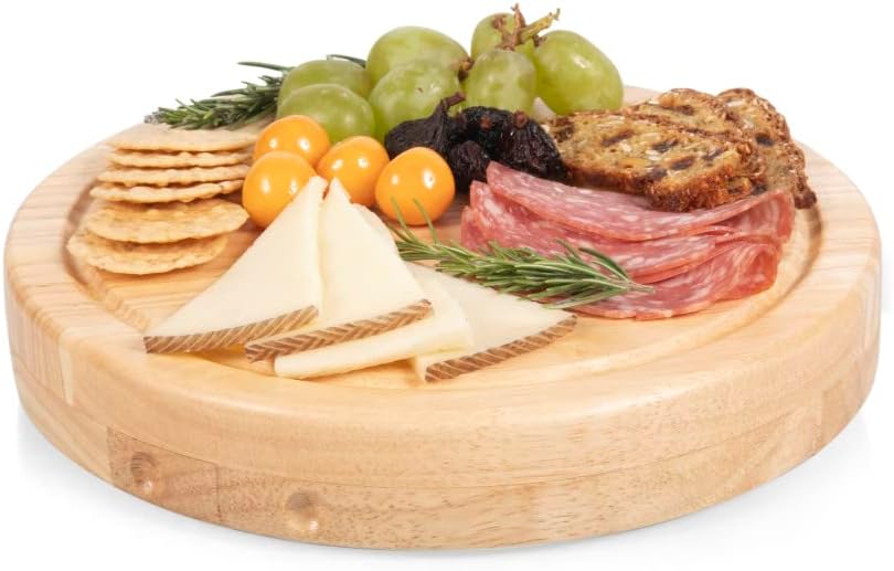 PICNIC TIME NCAA Circo Cheese Board and Knife Set - Charcuterie Board Set - Wood Cutting Board - Colors A