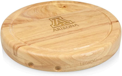 PICNIC TIME NCAA Circo Cheese Board and Knife Set - Charcuterie Board Set - Wood Cutting Board - Colors A