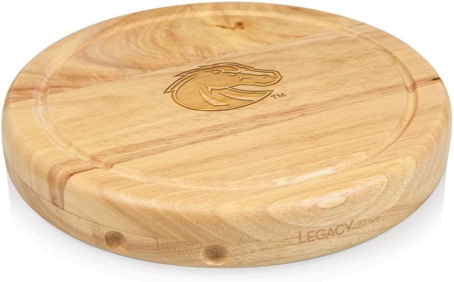 PICNIC TIME NCAA Circo Cheese Board and Knife Set - Charcuterie Board Set - Wood Cutting Board - Colors A