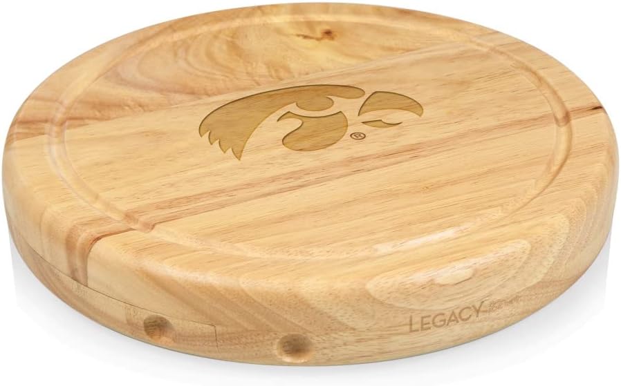 PICNIC TIME NCAA Circo Cheese Board and Knife Set - Charcuterie Board Set - Wood Cutting Board - Colors A