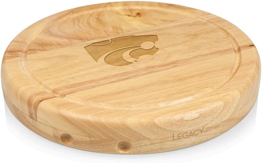 PICNIC TIME NCAA Circo Cheese Board and Knife Set - Charcuterie Board Set - Wood Cutting Board - Colors A