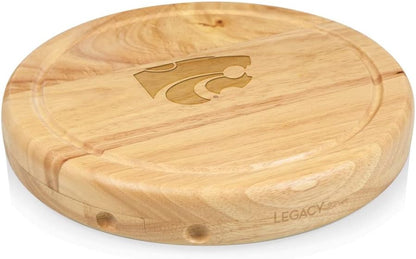 PICNIC TIME NCAA Circo Cheese Board and Knife Set - Charcuterie Board Set - Wood Cutting Board - Colors A