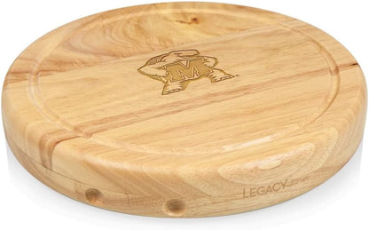 PICNIC TIME NCAA Circo Cheese Board and Knife Set - Charcuterie Board Set - Wood Cutting Board - Colors A