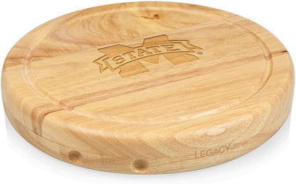 PICNIC TIME NCAA Circo Cheese Board and Knife Set - Charcuterie Board Set - Wood Cutting Board - Colors A