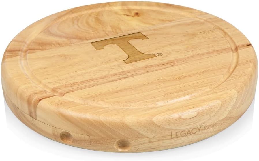 PICNIC TIME NCAA Circo Cheese Board and Knife Set - Charcuterie Board Set - Wood Cutting Board - Colors A