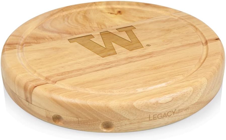 PICNIC TIME NCAA Circo Cheese Board and Knife Set - Charcuterie Board Set - Wood Cutting Board - Colors A