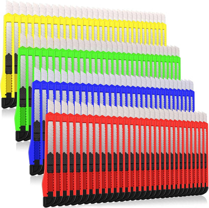 120 Utility Knife Box Cutters Utility Knife Retractable 9 mm Wide Blade with Safety Lock Compact Box Cutter Replacement for Home Office Arts Crafts Hobby