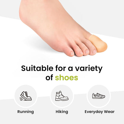 Silicone Toe Protectors - 12 Pack Gel Toe Sleeves Toe Protectors - Toe Caps with Aloe Vera Essential Oils - Toe Cushions for Pain Relief, Toe Protection for Corns, Calluses (8L + 4S)