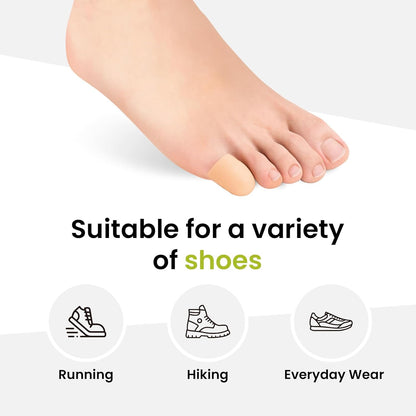 Silicone Toe Protectors - 12 Pack Gel Toe Sleeves Toe Protectors - Toe Caps with Aloe Vera Essential Oils - Toe Cushions for Pain Relief, Toe Protection for Corns, Calluses (8L + 4S)