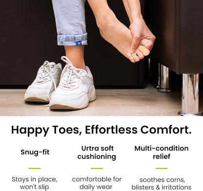 Silicone Toe Protectors - 12 Pack Gel Toe Sleeves Toe Protectors - Toe Caps with Aloe Vera Essential Oils - Toe Cushions for Pain Relief, Toe Protection for Corns, Calluses (8L + 4S)
