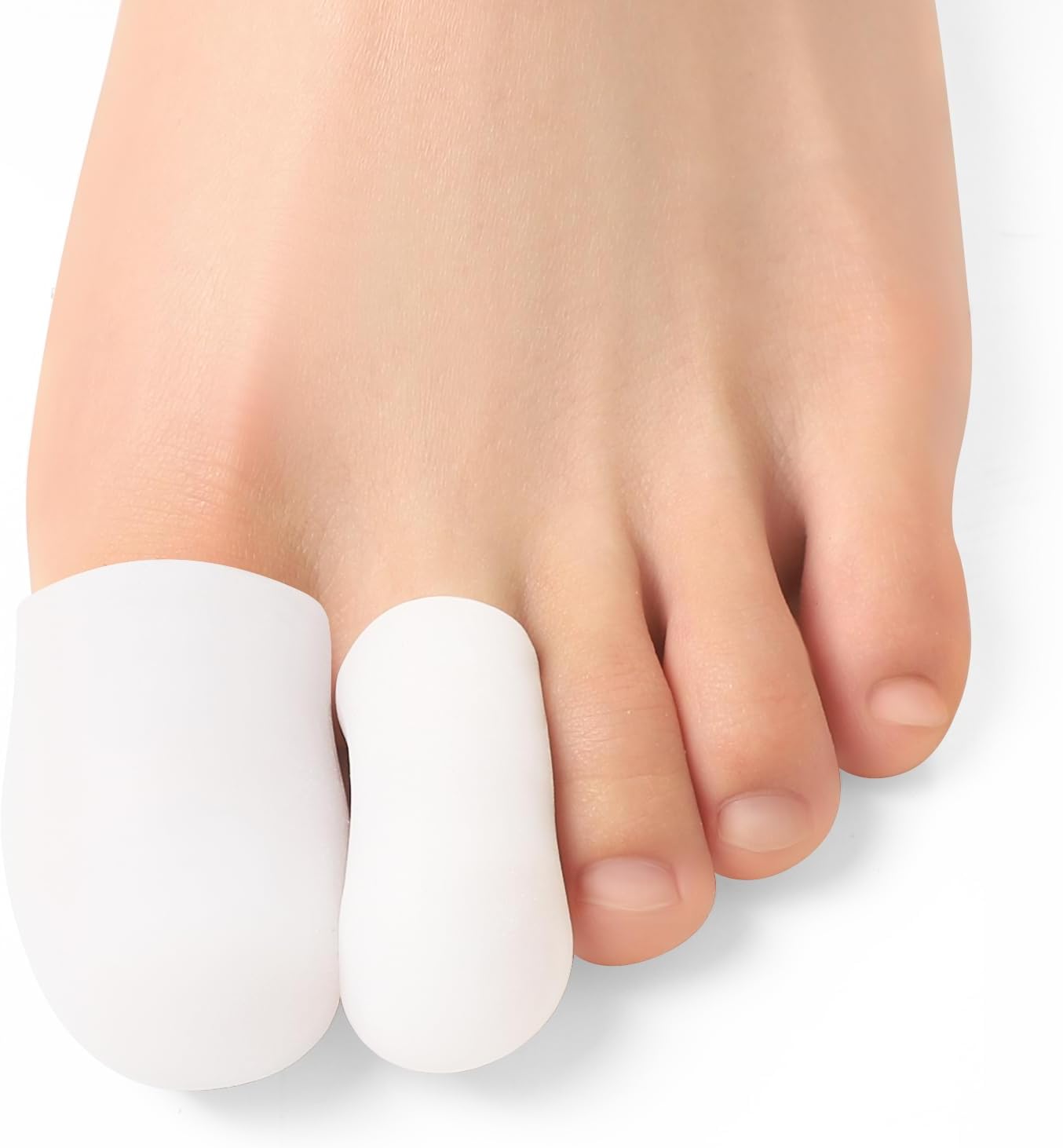Silicone Toe Protectors - 12 Pack Gel Toe Sleeves Toe Protectors - Toe Caps with Aloe Vera Essential Oils - Toe Cushions for Pain Relief, Toe Protection for Corns, Calluses (8L + 4S)