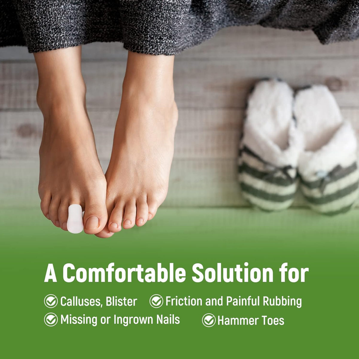 Silicone Toe Protectors - 12 Pack Gel Toe Sleeves Toe Protectors - Toe Caps with Aloe Vera Essential Oils - Toe Cushions for Pain Relief, Toe Protection for Corns, Calluses (8L + 4S)