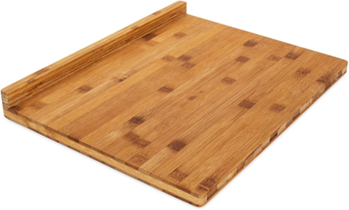 Bamboo Cutting Board with Counter Edge | Perfect for Vegetables, Fruits, Meats, and Cheeses | Measures 18-inches x 14-inches x 1-3/4-inches (43545), Brown