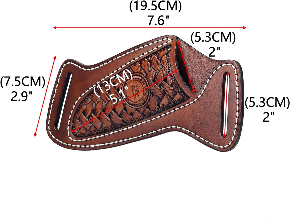 Leather Fixed Blade Knife Sheath Right Cross Draw Belt EDC Knives Holder