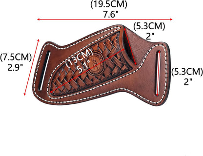 Leather Fixed Blade Knife Sheath Right Cross Draw Belt EDC Knives Holder