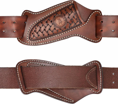 Leather Fixed Blade Knife Sheath Right Cross Draw Belt EDC Knives Holder