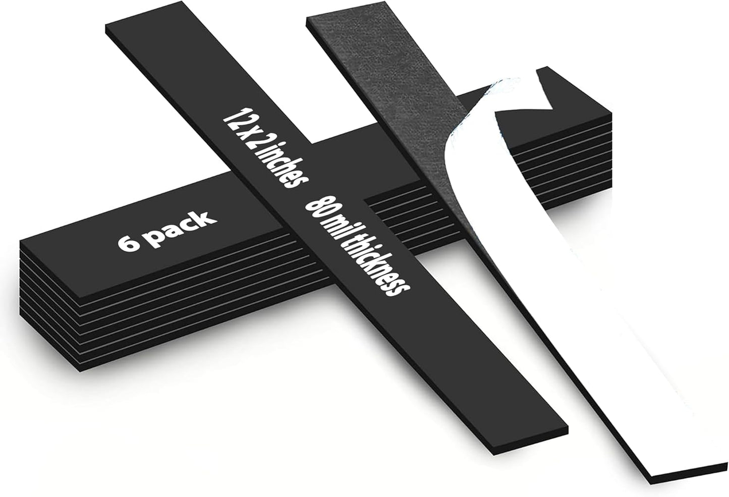 Magnetic Tape with Adhesive Backing 1/4 inch Wide - Thick 60 mil Magnet Tape Roll to Make Sticky Magnet Strips, Strong Squares, Dots, Flexible Sheets, Cutting Own Fridge Magnets, Crafts