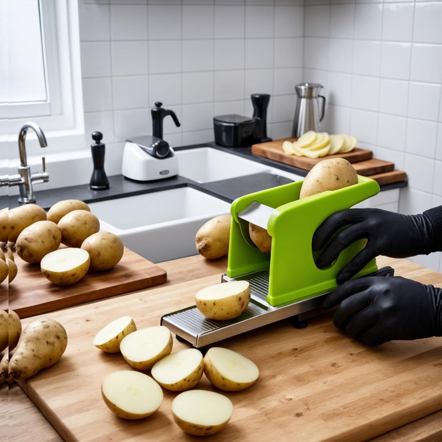 Cut Resistant Gloves Food Grade Level 5 Protection， for Mandolin Slicing Etc(Stainless Steel Wire Braid) 2 Pairs