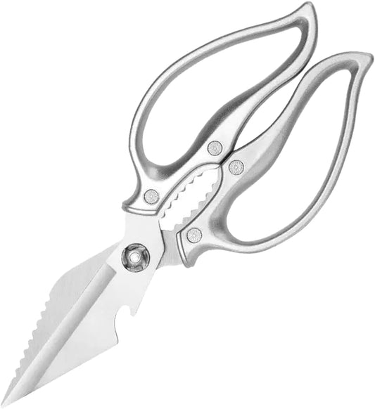 Kitchen Shears for Food Heavy Duty Stainless Steel Kitchen Scissors | Heavy Duty Stainless Steel Sharp Scissors, Rivet Fixed Structure, Ergonomic Handle for Poultry, Meat, Veggies & BBQ Prep