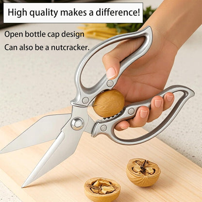 Kitchen Shears for Food Heavy Duty Stainless Steel Kitchen Scissors | Heavy Duty Stainless Steel Sharp Scissors, Rivet Fixed Structure, Ergonomic Handle for Poultry, Meat, Veggies & BBQ Prep