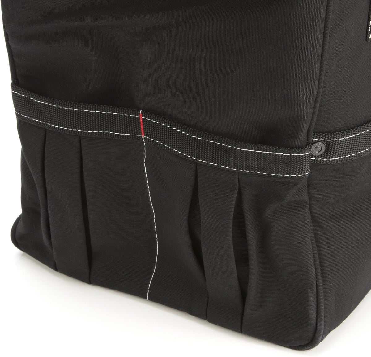 20-Inch Durable Canvas Work Bag for Painters, Carpenters, and Builders, Heavy-Duty Zipper, Reinforced Handles, Exterior Pockets, Shoulder Strap, White