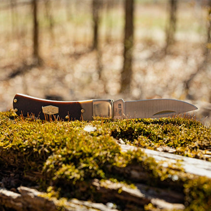 3OT Bearhead Traditional Lockback Pocket Knife with 2.2in High Carbon Stainless Steel Blade, Sawcut Handle, and Convenient Small Size for EDC, Whittling, Camping, Hunting, and Outdoors