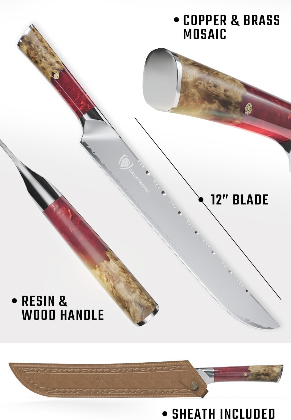 12" Slicing Knife - 9CR18MOV HC Steel