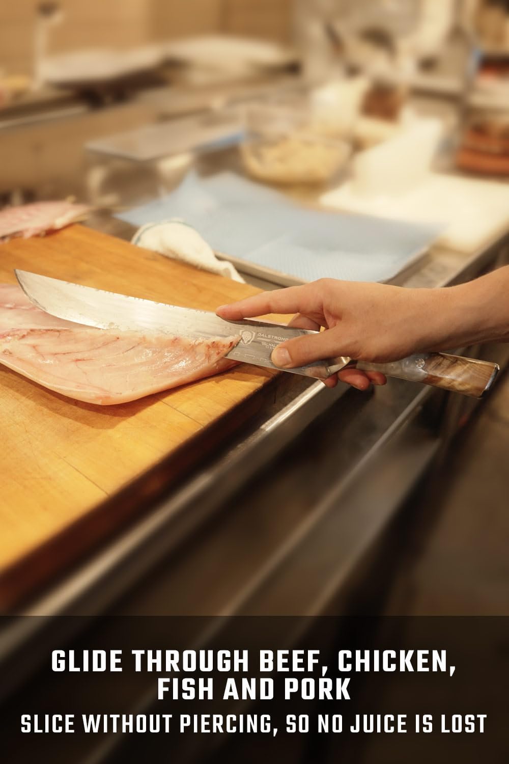 12" Slicing Knife - 9CR18MOV HC Steel