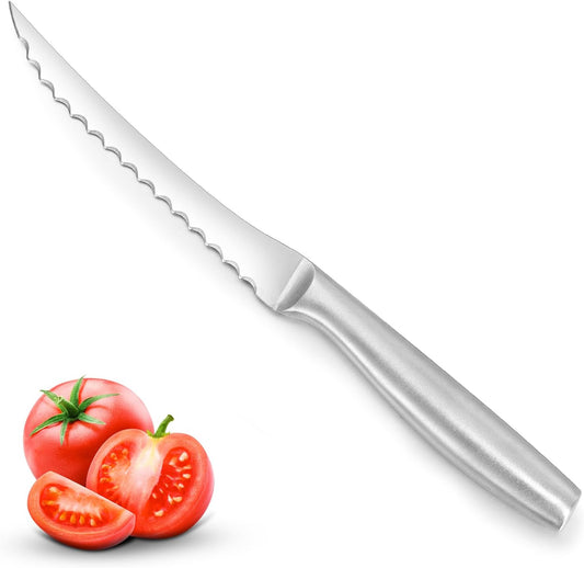 Tomato Knife, Tomato Slicing Knives Serrated Blade | High Carbon Stainless Steel, Smooth Cutting Tomatoes, Vegetables and Fruits