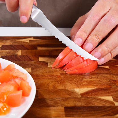 Tomato Knife, Tomato Slicing Knives Serrated Blade | High Carbon Stainless Steel, Smooth Cutting Tomatoes, Vegetables and Fruits