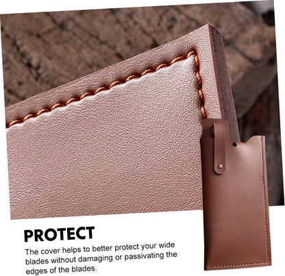 Artificial Leather Kitchen Knife Cover Protective Case for Chef and Meat Cleavers Compact Knife Protector with Stylish Design 9.76X4.72In