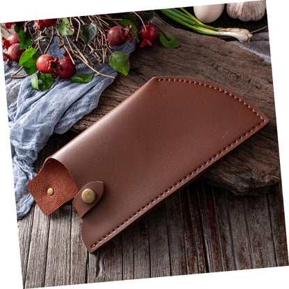 Artificial Leather Kitchen Knife Cover Protective Case for Chef and Meat Cleavers Compact Knife Protector with Stylish Design 9.76X4.72In