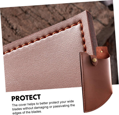 Artificial Leather Kitchen Knife Cover Protective Case for Chef and Meat Cleavers Compact Knife Protector with Stylish Design 9.76X4.72In