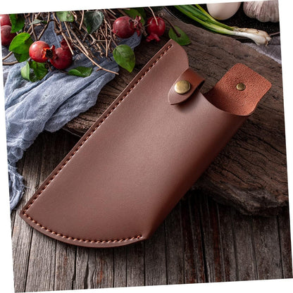 Artificial Leather Kitchen Knife Cover Protective Case for Chef and Meat Cleavers Compact Knife Protector with Stylish Design 9.76X4.72In