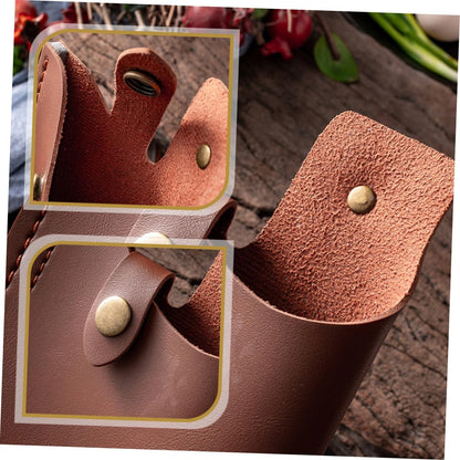 Artificial Leather Kitchen Knife Cover Protective Case for Chef and Meat Cleavers Compact Knife Protector with Stylish Design 9.76X4.72In