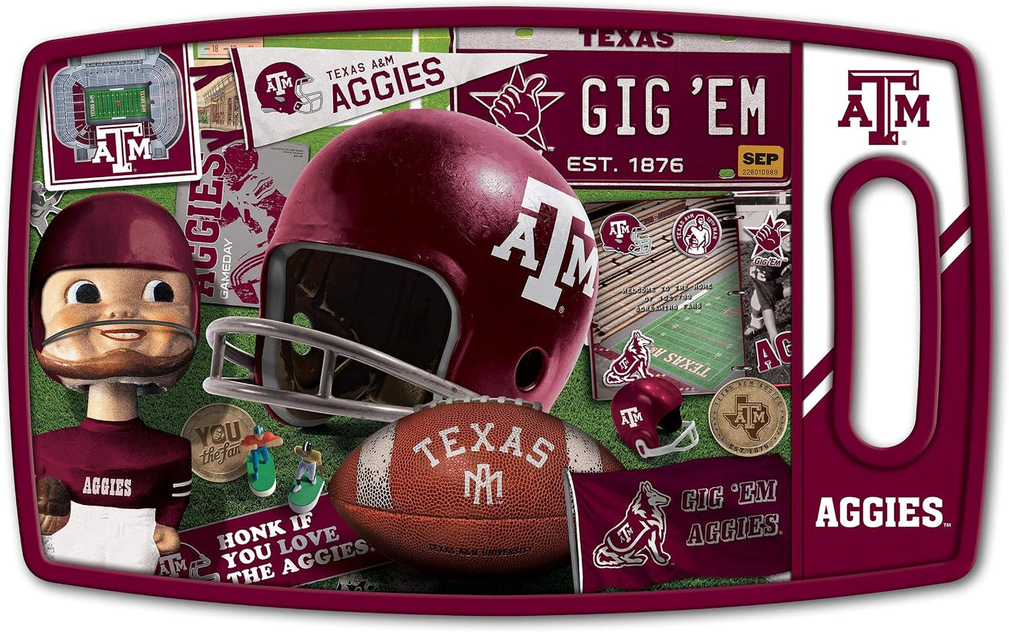 NCAA Retro Series Cutting Board - Colors A