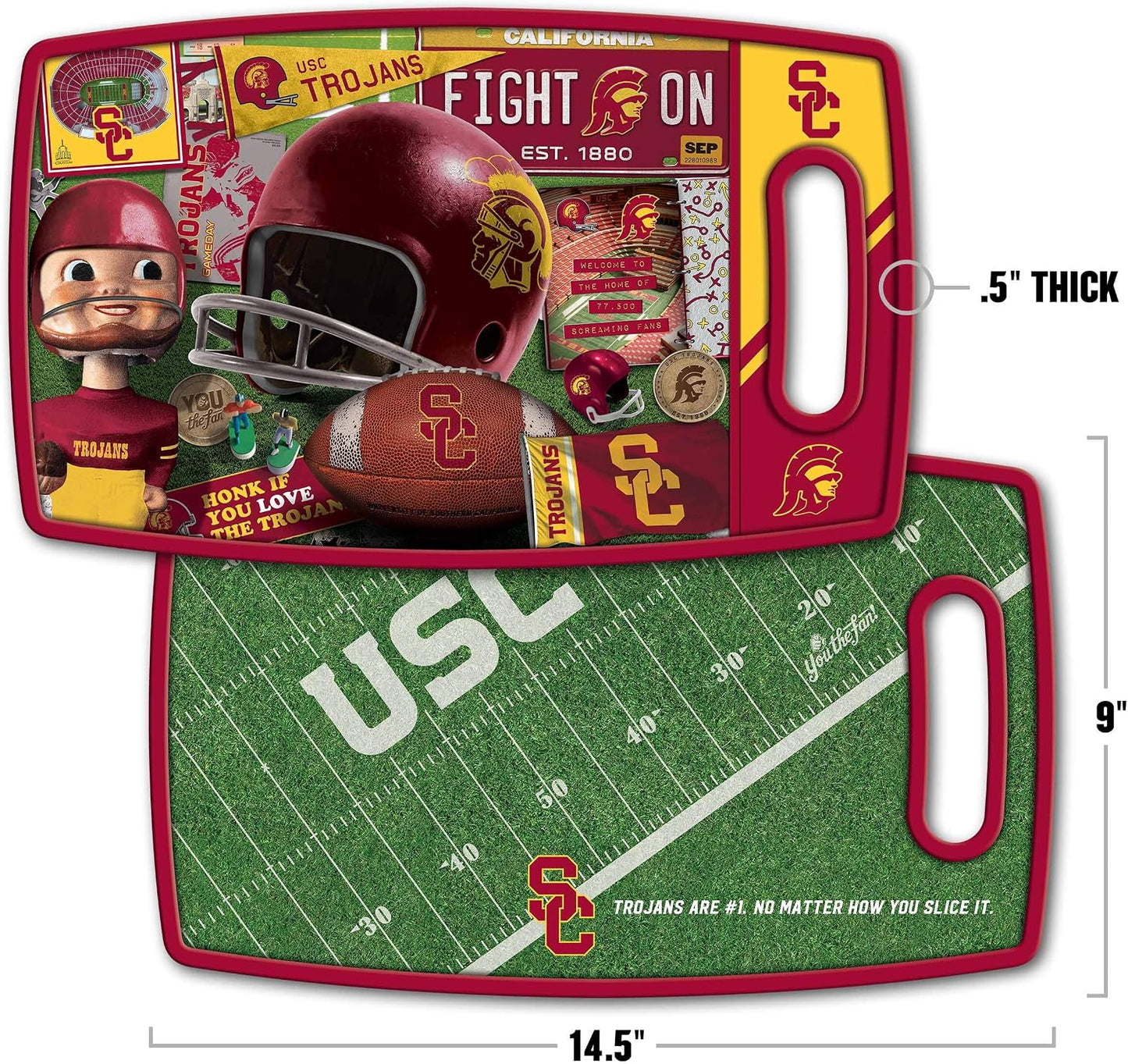 NCAA Retro Series Cutting Board - Colors A
